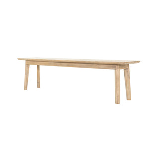 Dining Bench, 67 Inch Solid Acacia Wood with Distressed Finish