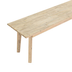 Dining Bench, 67 Inch Solid Acacia Wood with Distressed Finish
