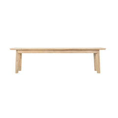 Dining Bench, 67 Inch Solid Acacia Wood with Distressed Finish