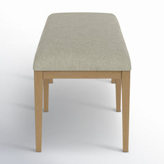 Dining Bench, 68 In Solid Wood with Upholstered Seat