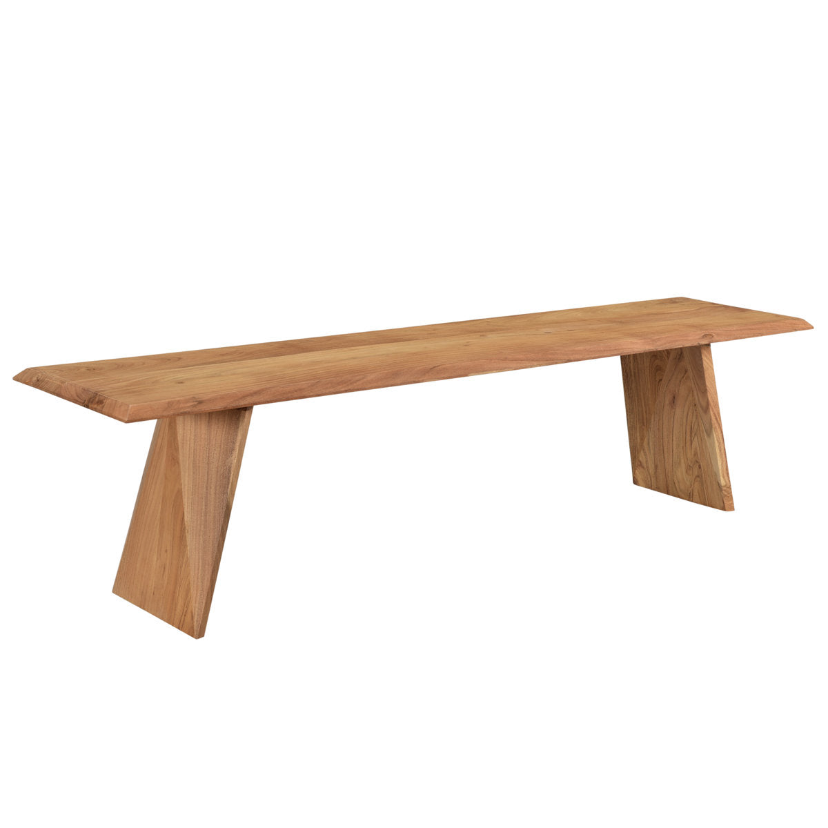 Dining Bench, 70 in Wide, Solid Acacia Wood in Brown