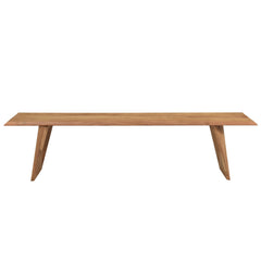 Dining Bench, 70 in Wide, Solid Acacia Wood in Brown