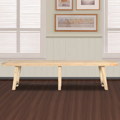 Dining Bench, 72 in Wide, Solid Mango Wood in Heirloom Finish