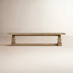 Dining Bench, 82 Inch Reclaimed Pine with Sled Legs, Natural