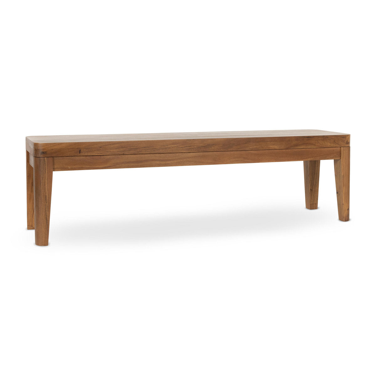 Dining Bench in Solid Acacia Wood, 64 in Wide, Natural