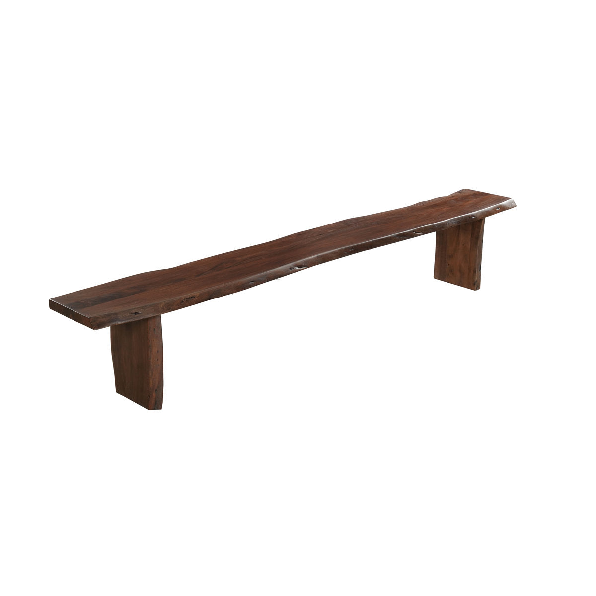 Dining Bench in Solid Acacia Wood, 84 in W, Brown
