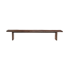 Dining Bench in Solid Acacia Wood, 84 in W, Brown