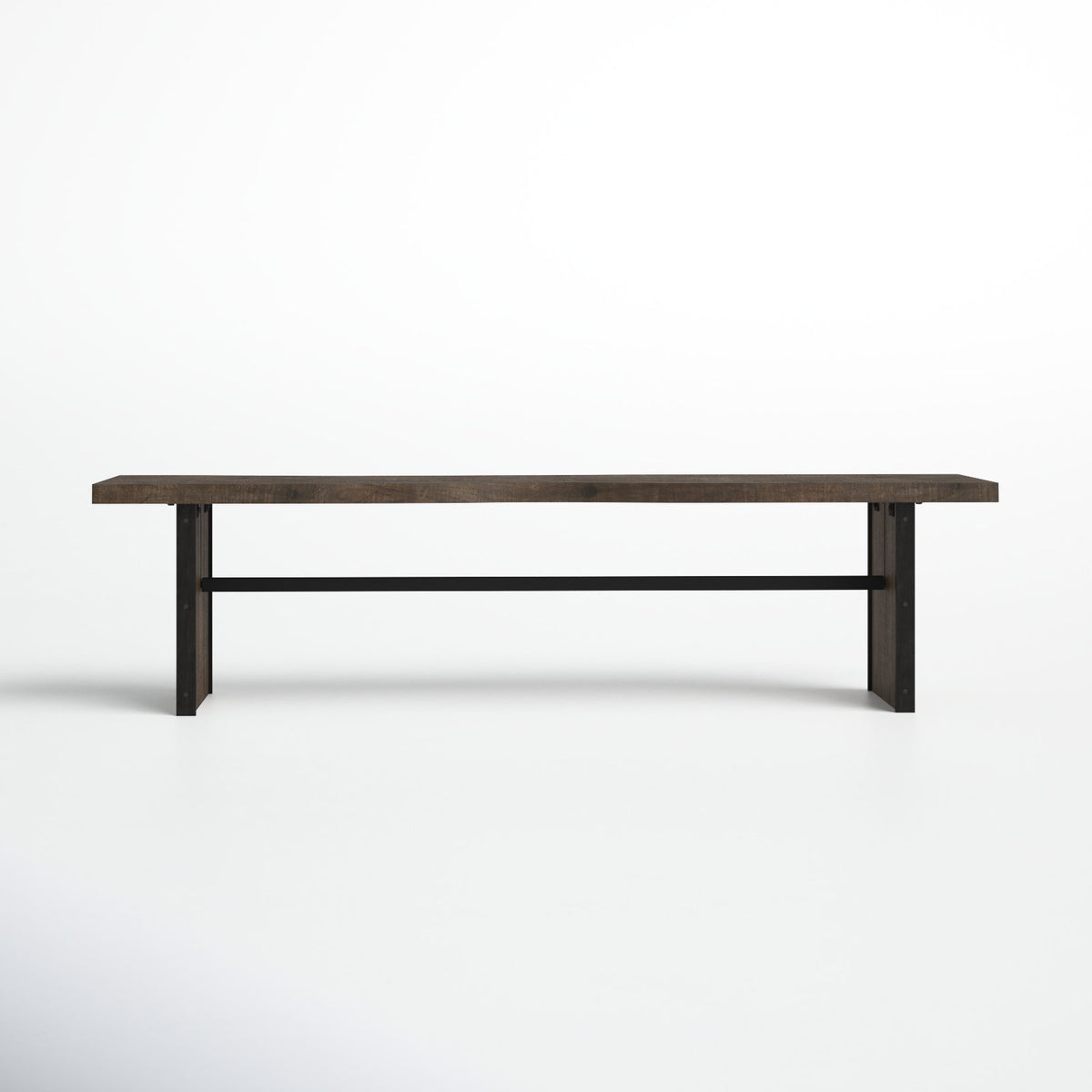 Dining Bench in Solid Acacia Wood with Live Edge, Brown
