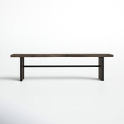 Dining Bench in Solid Acacia Wood with Live Edge, Brown