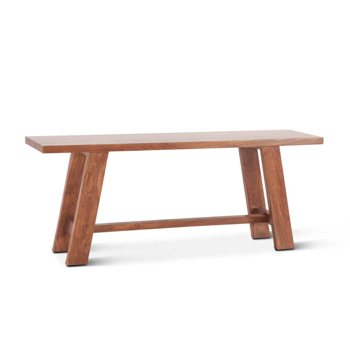 Dining Bench in Solid Acacia Wood with Seating for 3, Brown