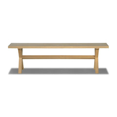 Dining Bench in Solid Pine Wood with Blonde Oak Finish