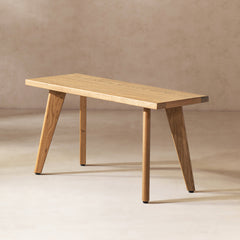 Dining Bench in Solid Red Oak, Natural Brown
