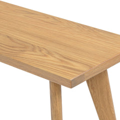 Dining Bench in Solid Red Oak, Natural Brown