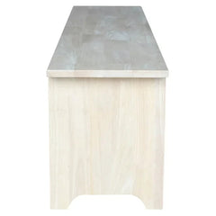 Dining Bench, Seats 2, Solid Rubberwood in Beige