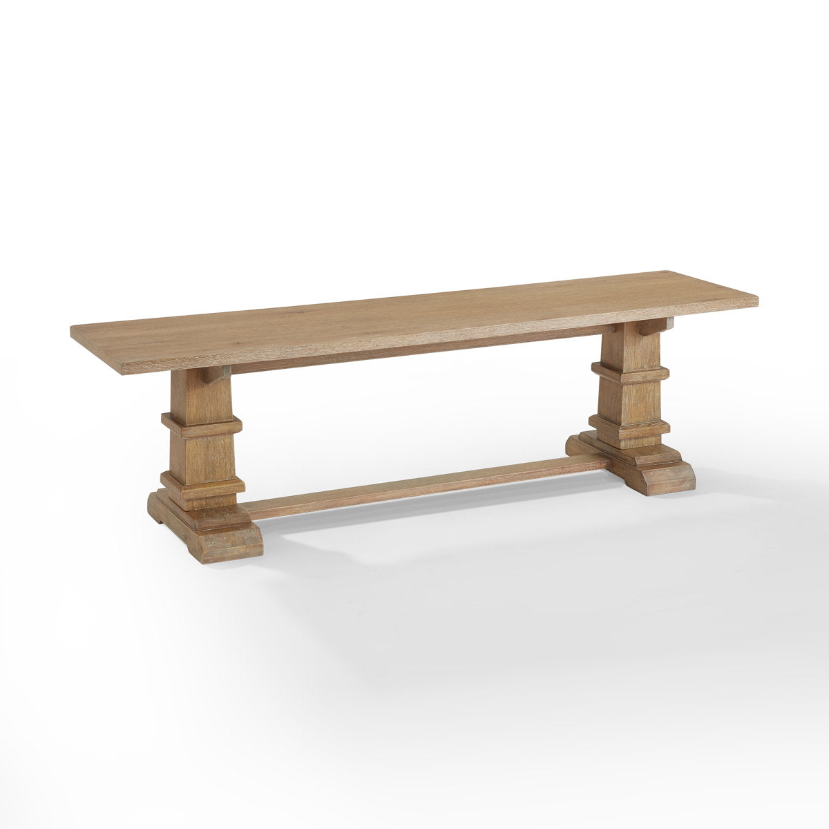 Dining Bench, Seats 3, Brown in Solid and Manufactured Wood