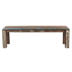 Dining Bench, Solid Mango Wood, 60 in W, Brown