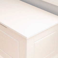 Dining Bench, Solid Pine L-Shaped Nook in White
