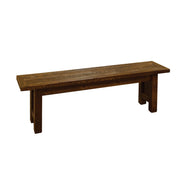 Dining Bench, Solid Pine Wood in Brown with Straight Legs