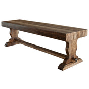 Dining Bench, Solid Pine Wood with Sled Legs, Brown