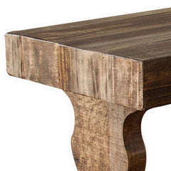 Dining Bench, Solid Pine Wood with Sled Legs, Brown