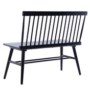 Dining Bench, Solid Wood with Black Finish