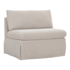 Dining Bench with Washable Slipcover in Beige