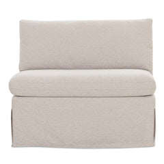 Dining Bench with Washable Slipcover in Beige