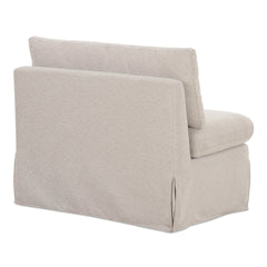 Dining Bench with Washable Slipcover in Beige