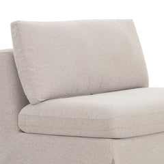 Dining Bench with Washable Slipcover in Beige