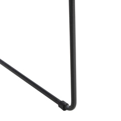 Dining Chairs, Set of 2, Black Leather with Black Metal Legs