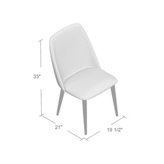 Dining Chairs, Set of 2, Charcoal Polyester Blend, Beech Wood Legs
