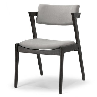 Dining Chairs, Set of 2, Solid Rubberwood Frame, Polyester Blend Seat