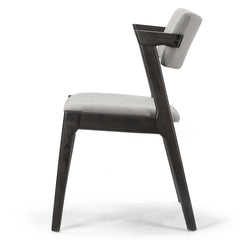 Dining Chairs, Set of 2, Solid Rubberwood Frame, Polyester Blend Seat