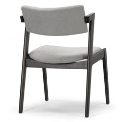 Dining Chairs, Set of 2, Solid Rubberwood Frame, Polyester Blend Seat