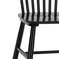 Dining Chairs, Set of 6, Solid Rubberwood with Slat Back