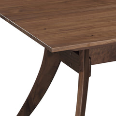 Dining Table, 63 Inch Rectangular Solid Wood in Walnut