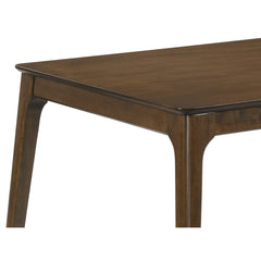 Dining Table, 65.75 Inch Rectangular, Brown Wood, Four-Leg Base
