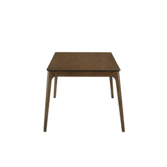 Dining Table, 65.75 Inch Rectangular, Brown Wood, Four-Leg Base