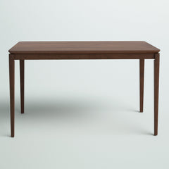 Dining Table, Rectangular Rubberwood with Walnut Veneers, Satin Walnut