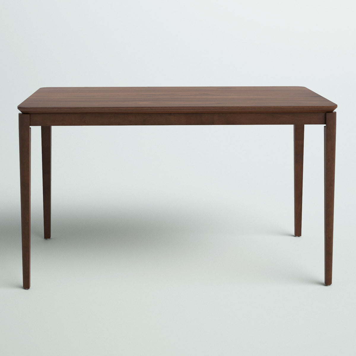 Dining Table, Rectangular Rubberwood with Walnut Veneers, Satin Walnut