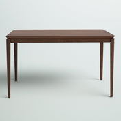 Dining Table, Rectangular Rubberwood with Walnut Veneers, Satin Walnut