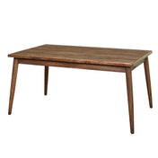 Dining Table, Rectangular, Seats 6, Walnut Solid and Manufactured Wood