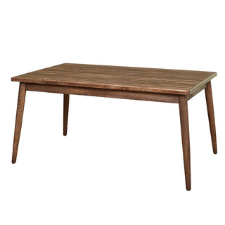 Dining Table, Rectangular, Seats 6, Walnut Solid and Manufactured Wood