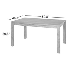 Dining Table, Rectangular, Solid and Engineered Wood in Driftwood