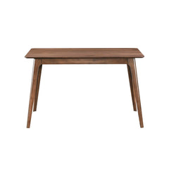 Dining Table, Rectangular, Solid Rubberwood and Veneer, Brown