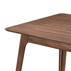 Dining Table, Rectangular, Solid Rubberwood and Veneer, Brown