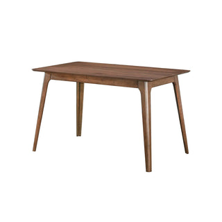 Dining Table, Rectangular, Solid Rubberwood and Veneer, Brown