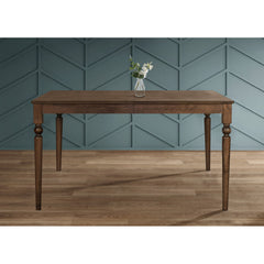 Dining Table, Rectangular, Solid Rubberwood Base, Engineered Wood Top, Brown