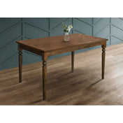 Dining Table, Rectangular, Solid Rubberwood Base, Engineered Wood Top, Brown