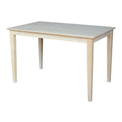 Dining Table, Rectangular Solid Wood, Seats 4, Unfinished
